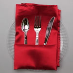 6 PC RED SATIN NAPKIN