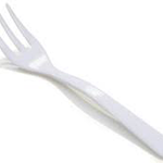 4in. WHITE MINI DESSERT FORK, 36 PCS/PACK