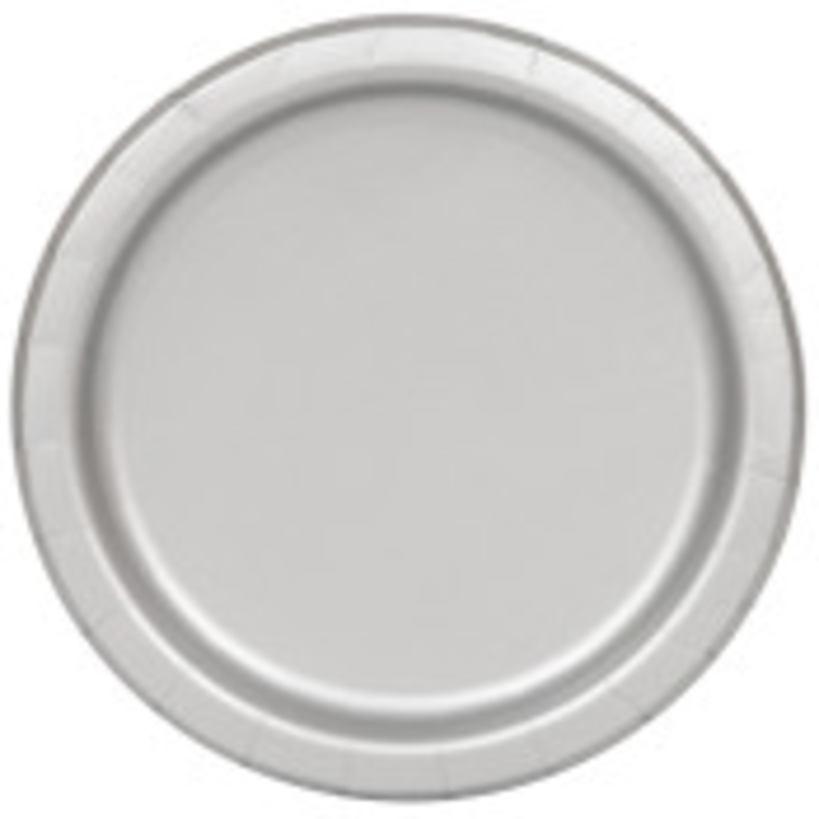 16PCS  9" Round Plates SILVER SOLID