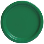 16PCS  9" Round Plates  EMERALD GREEN SOLID