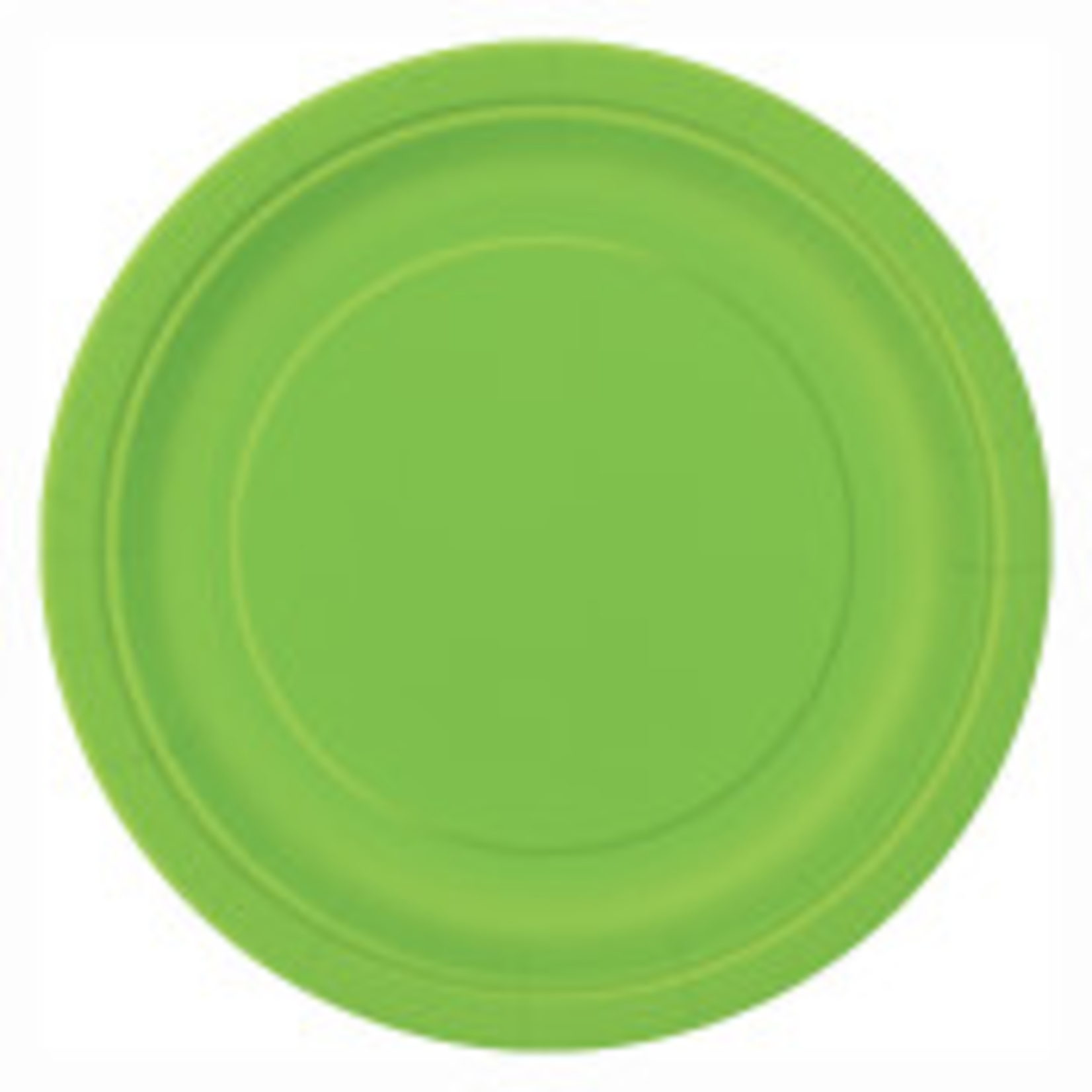 16PCS  9" Round Plates LIME GREEN SOLID