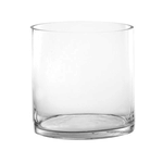 12" X 12" CLEAR GLASS CYLINDER VASE