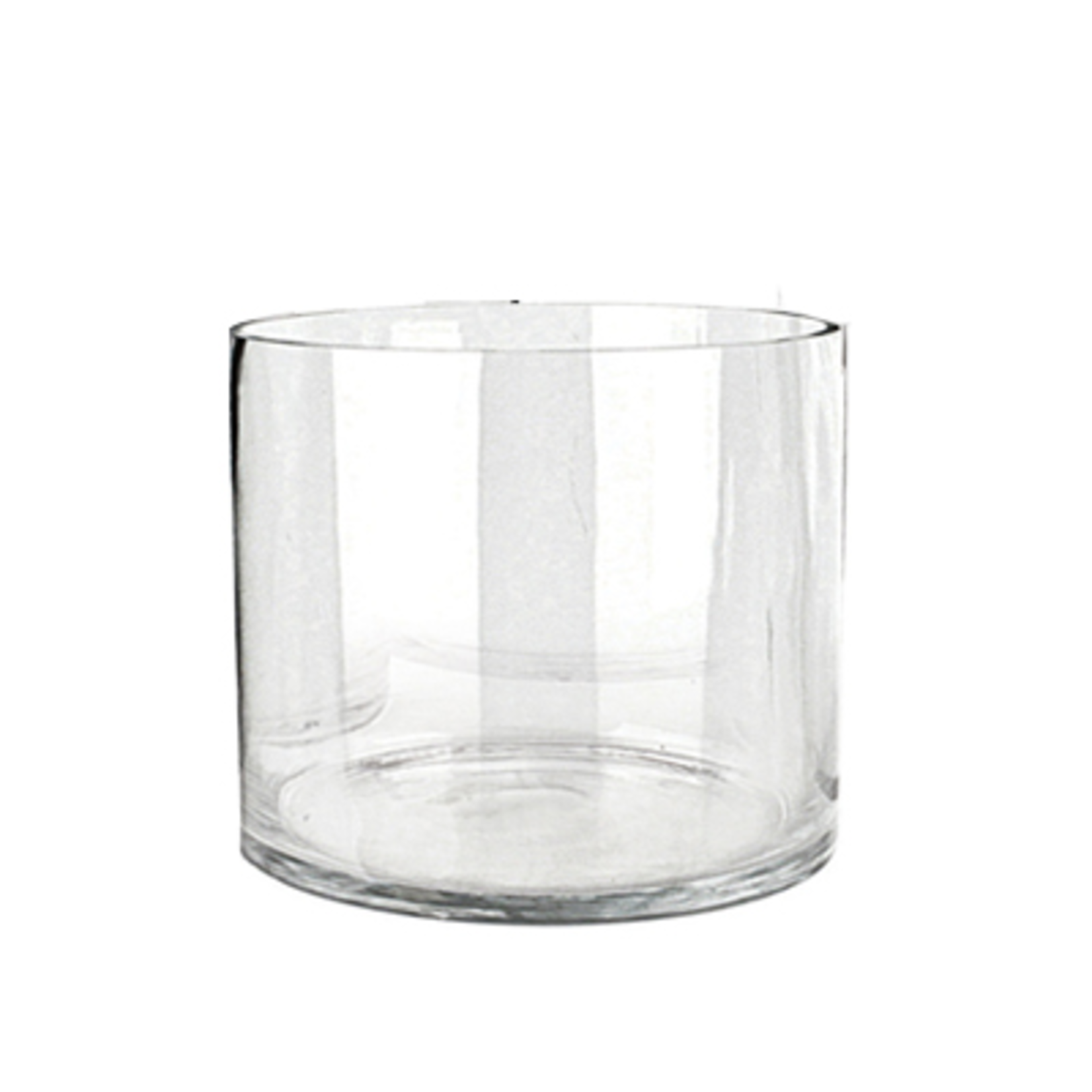 10"H X 12"D CLEAR GLASS CYLINDER VASE