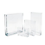 4"H X 6" X 1.5" SLIM RECTANGLE GLASS VASE