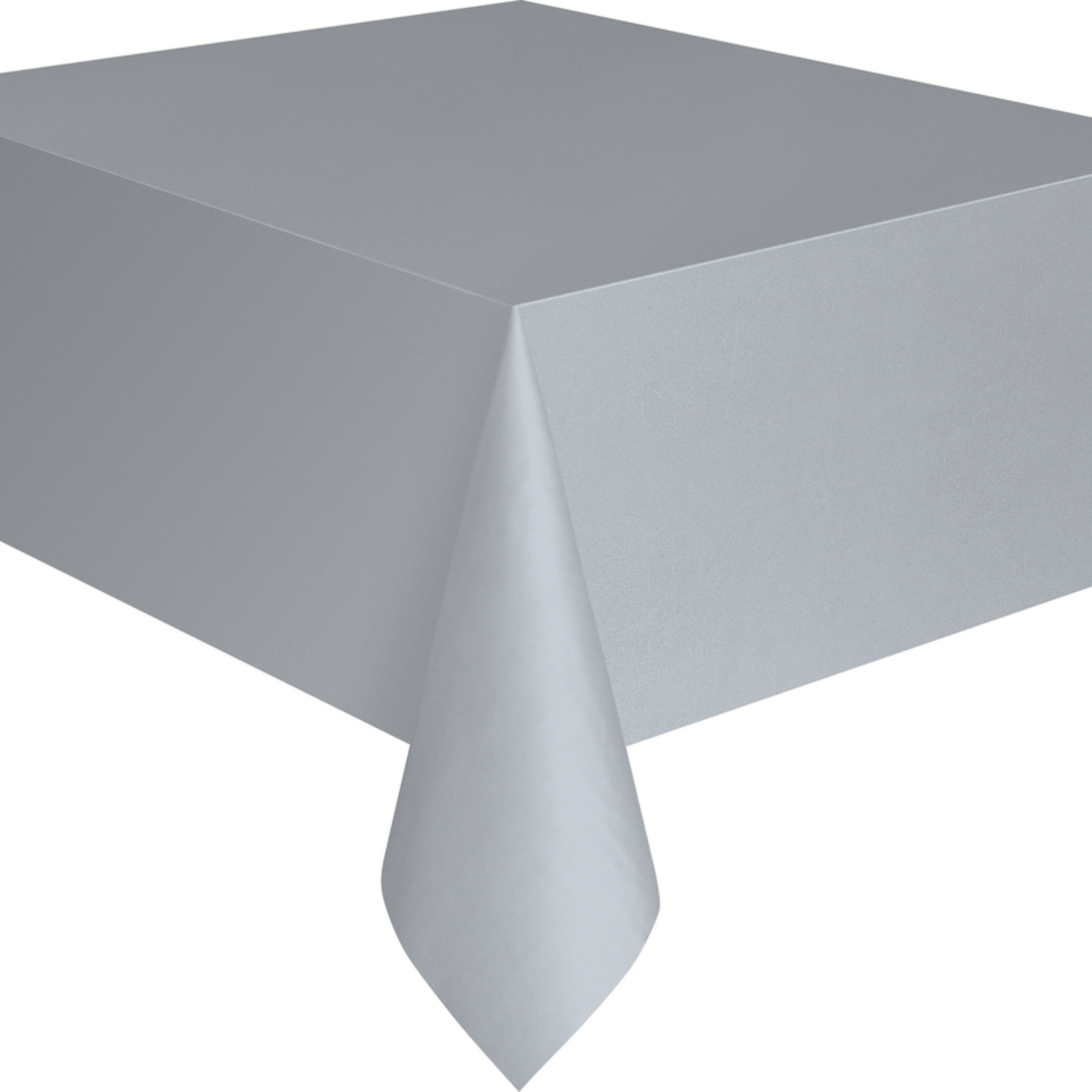 Plastic Tablecover 54""x108"" -Silver