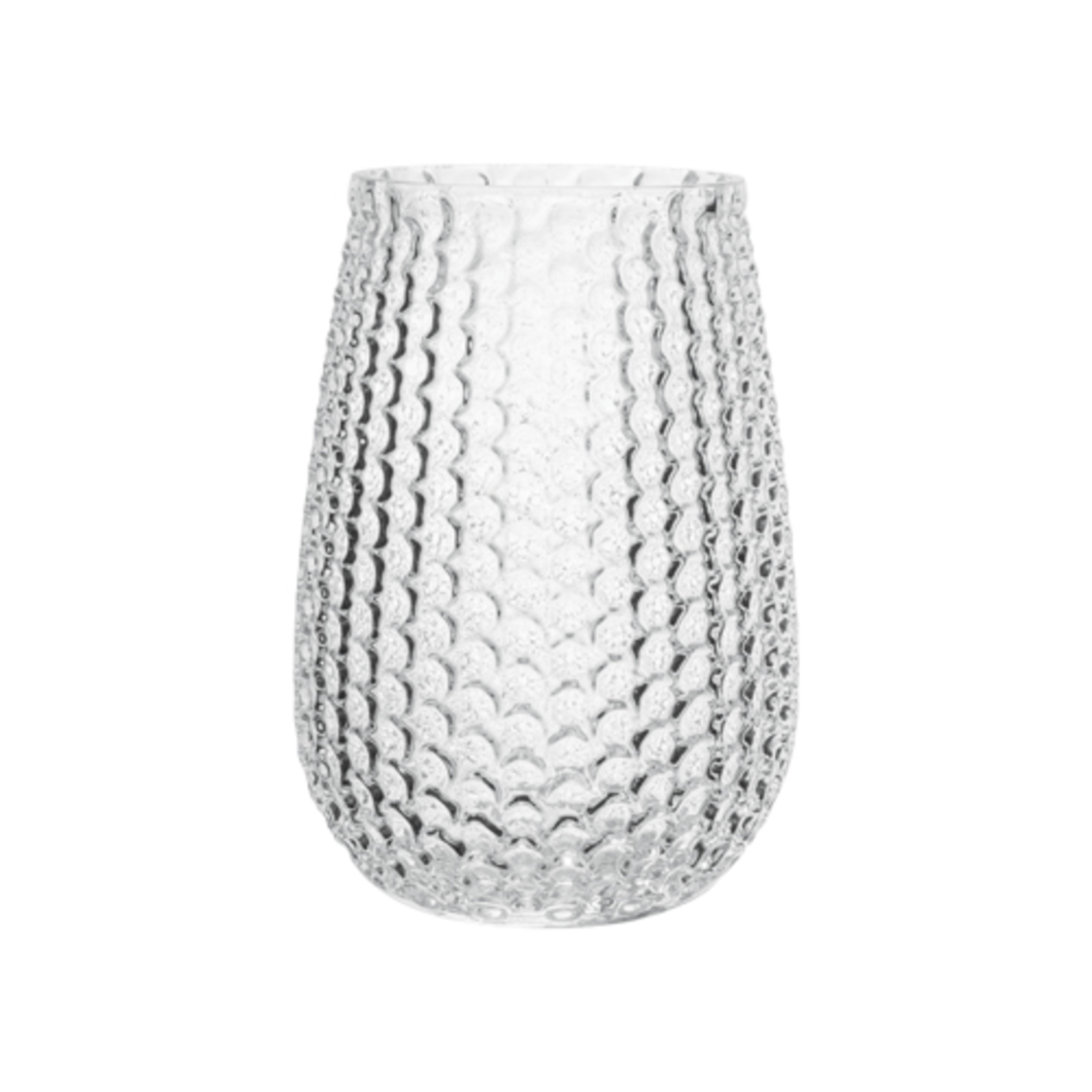 6"h x 3" Pebble Stone Vase - Crystal