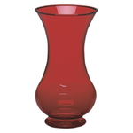 9 3/4" Pedestal Vase - Ruby
