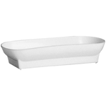 10 1/2" Double Design Bowl - White