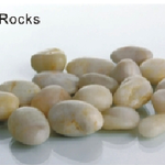 0.8-1CM, WHITE River Rocks PEBBLES  (10lbs/bag)WHITE, 10 LBS/BAG