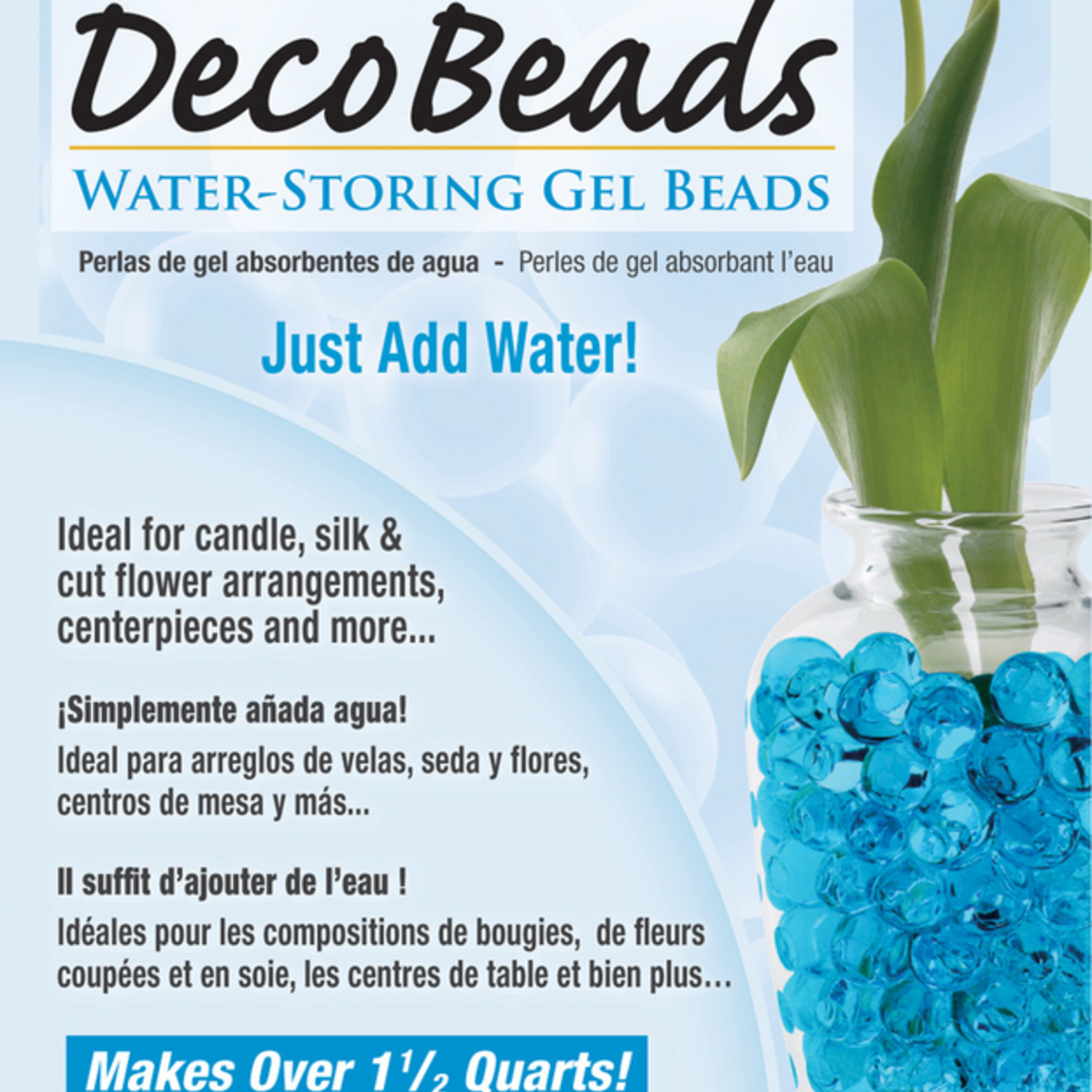 Deco Beads - retail packet - Blue