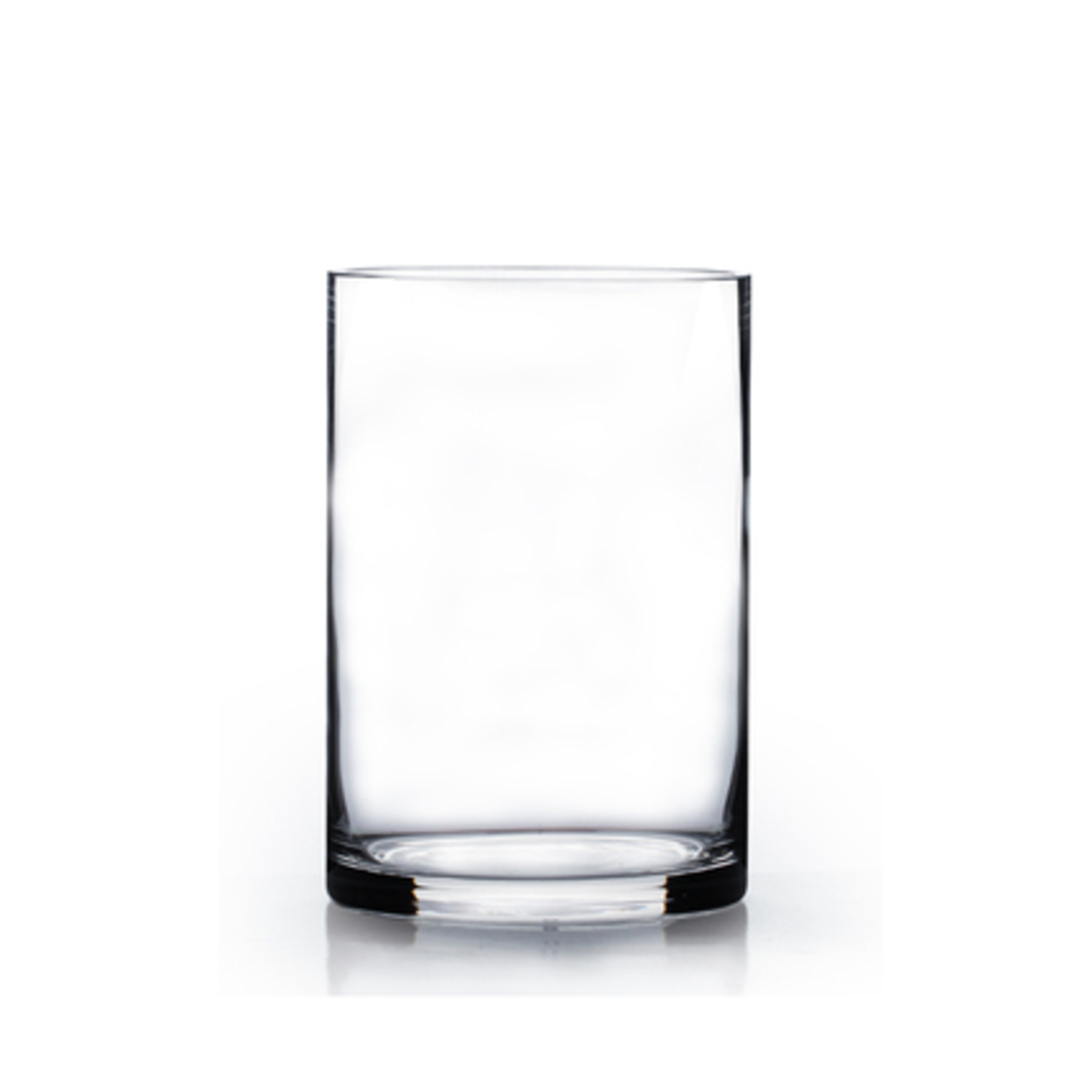 6"H X 4"D CLEAR GLASS CYLINDER VASE