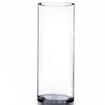 12"H X 4"D CLEAR GLASS CYLINDER VASE
