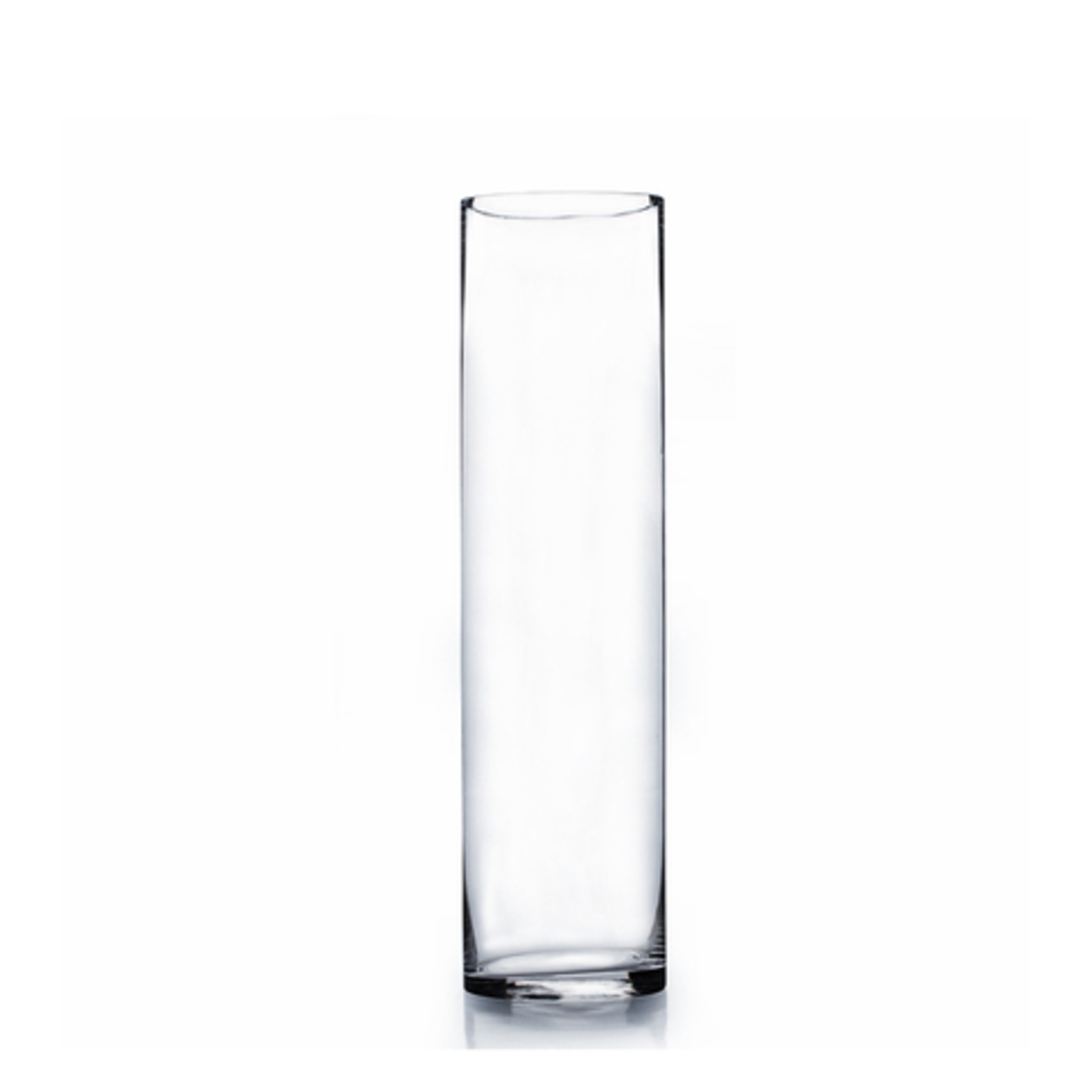 14"H X 4" CLEAR GLASS CYLINDER VASE