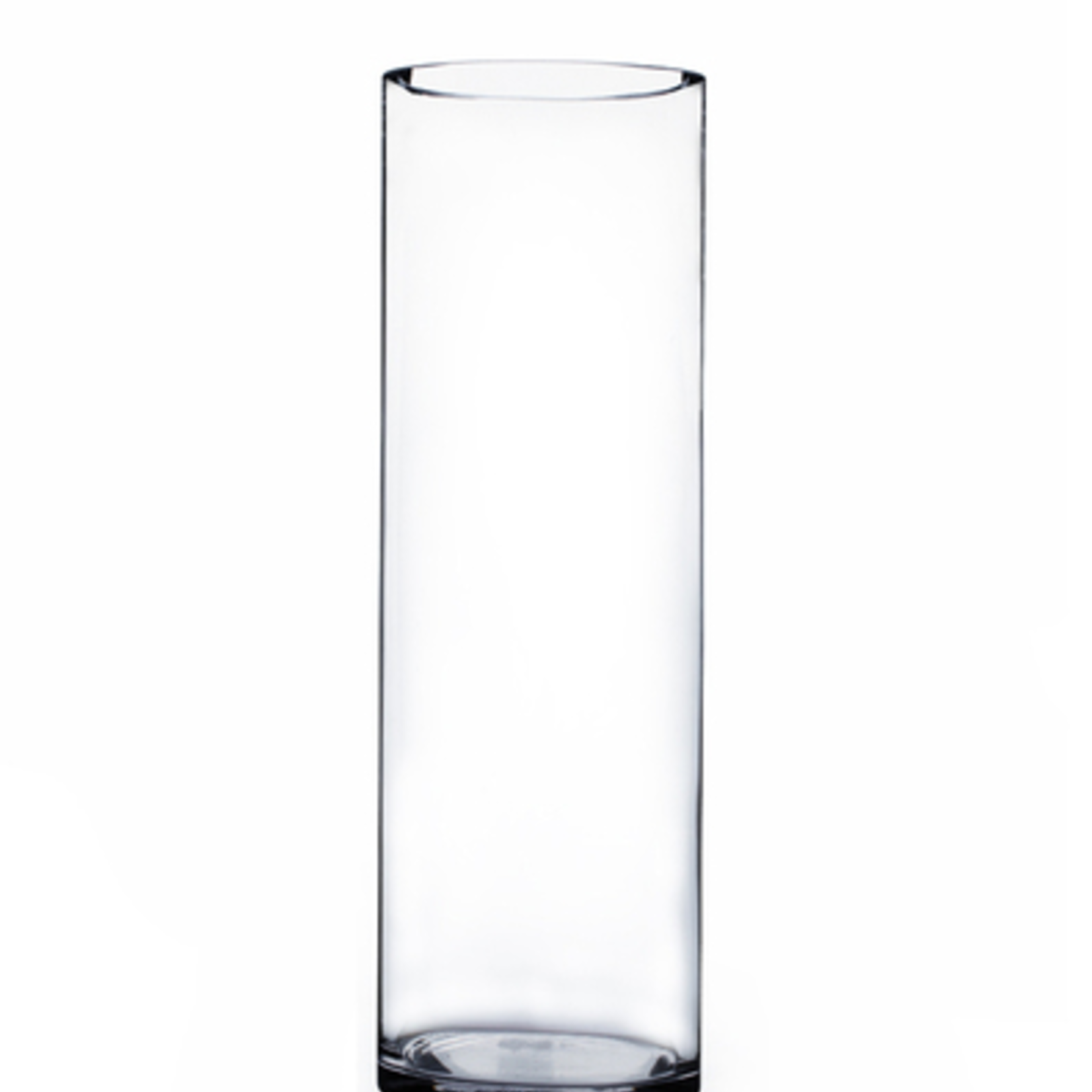 14"H X 5"D CLEAR GLASS CYLINDER VASE