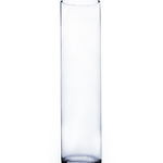 24"H X 5"D CLEAR GLASS CYLINDER VASE