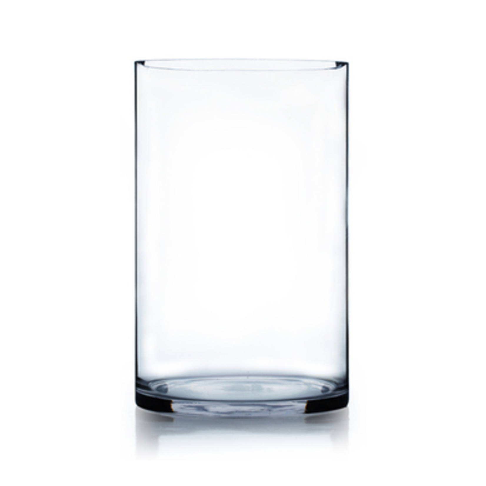 8"H X 6"D CLEAR GLASS CYLINDER VASE