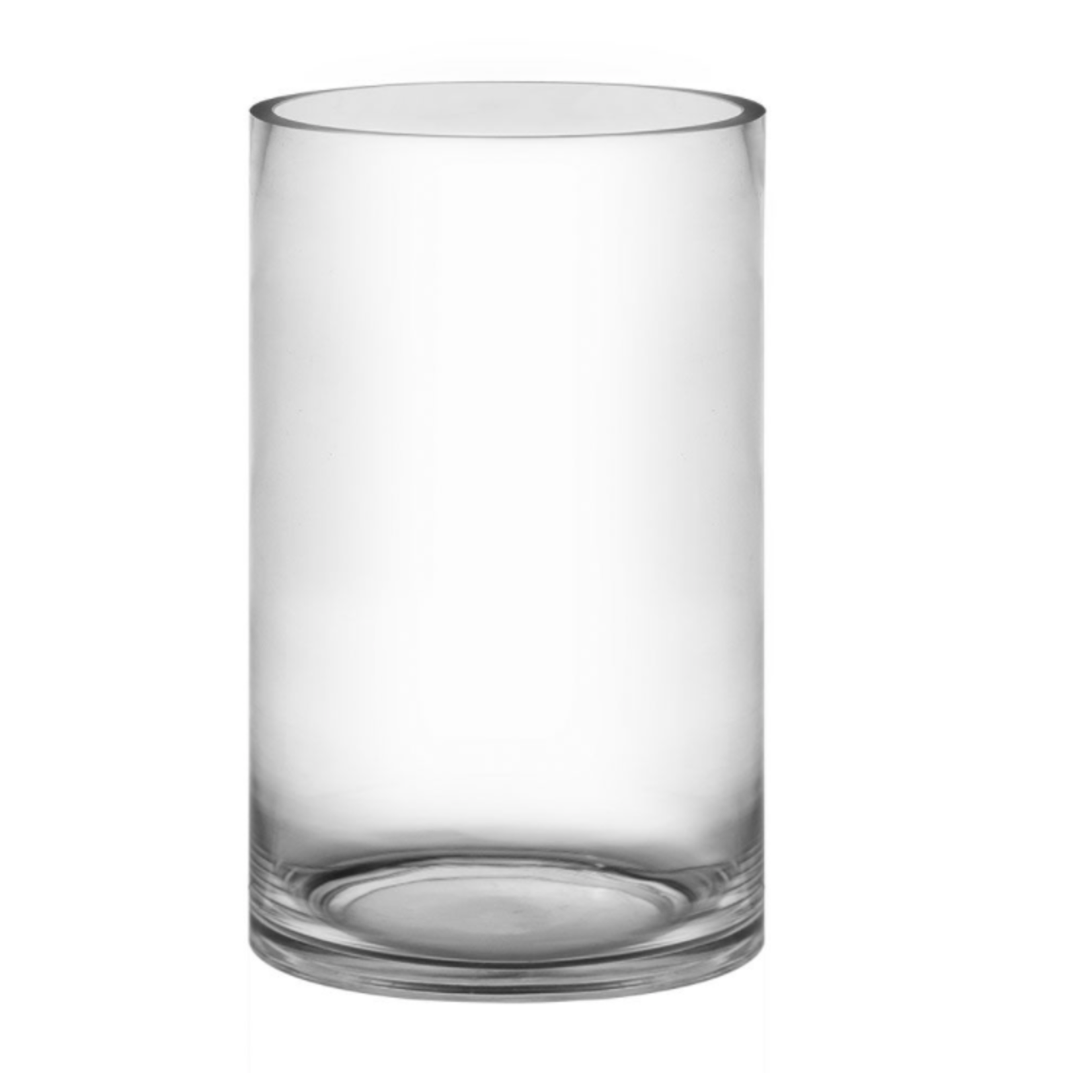 14"H X 6"D CLEAR GLASS CYLINDER VASE