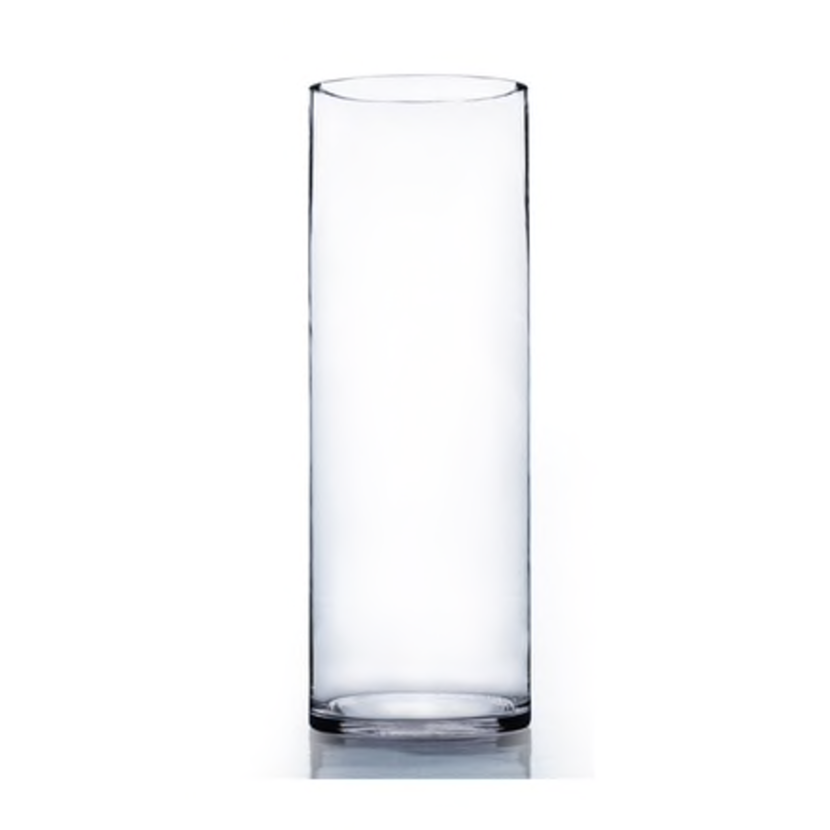 16"H X 6" CLEAR GLASS CYLINDER VASE