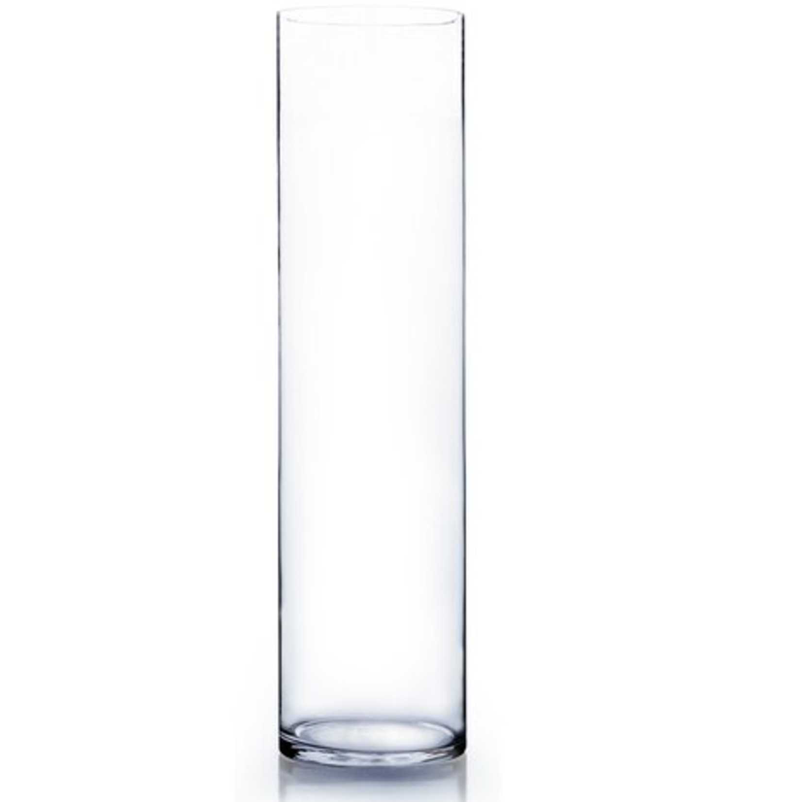 28"H X 6"D CLEAR GLASS CYLINDER VASE