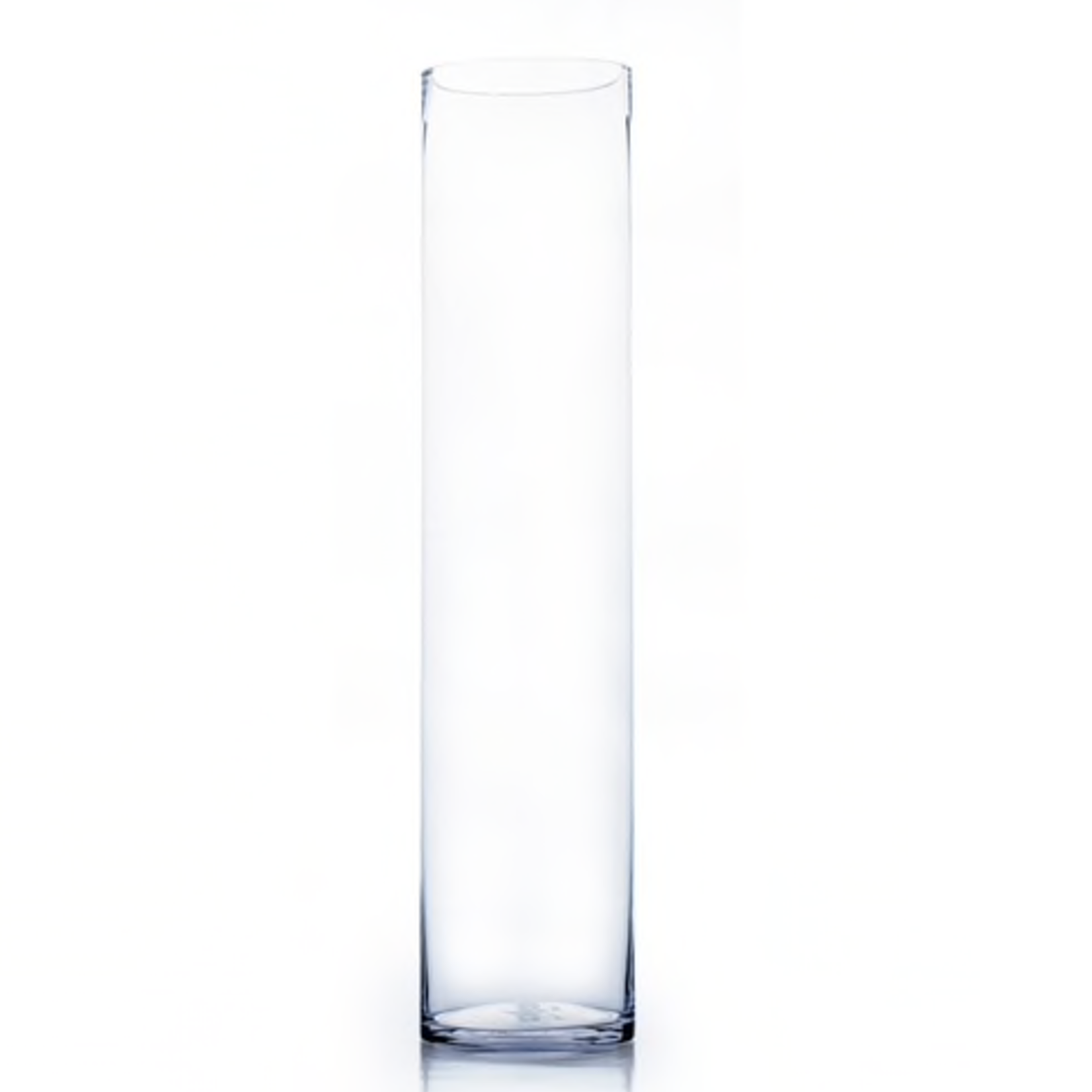 32"H X 6"D CLEAR GLASS CYLINDER VASE