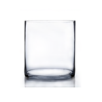 10"H X 8"D CLEAR GLASS CYLINDER VASE