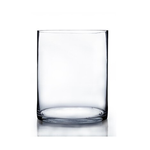 12"H X 8" CLEAR GLASS CYLINDER VASE