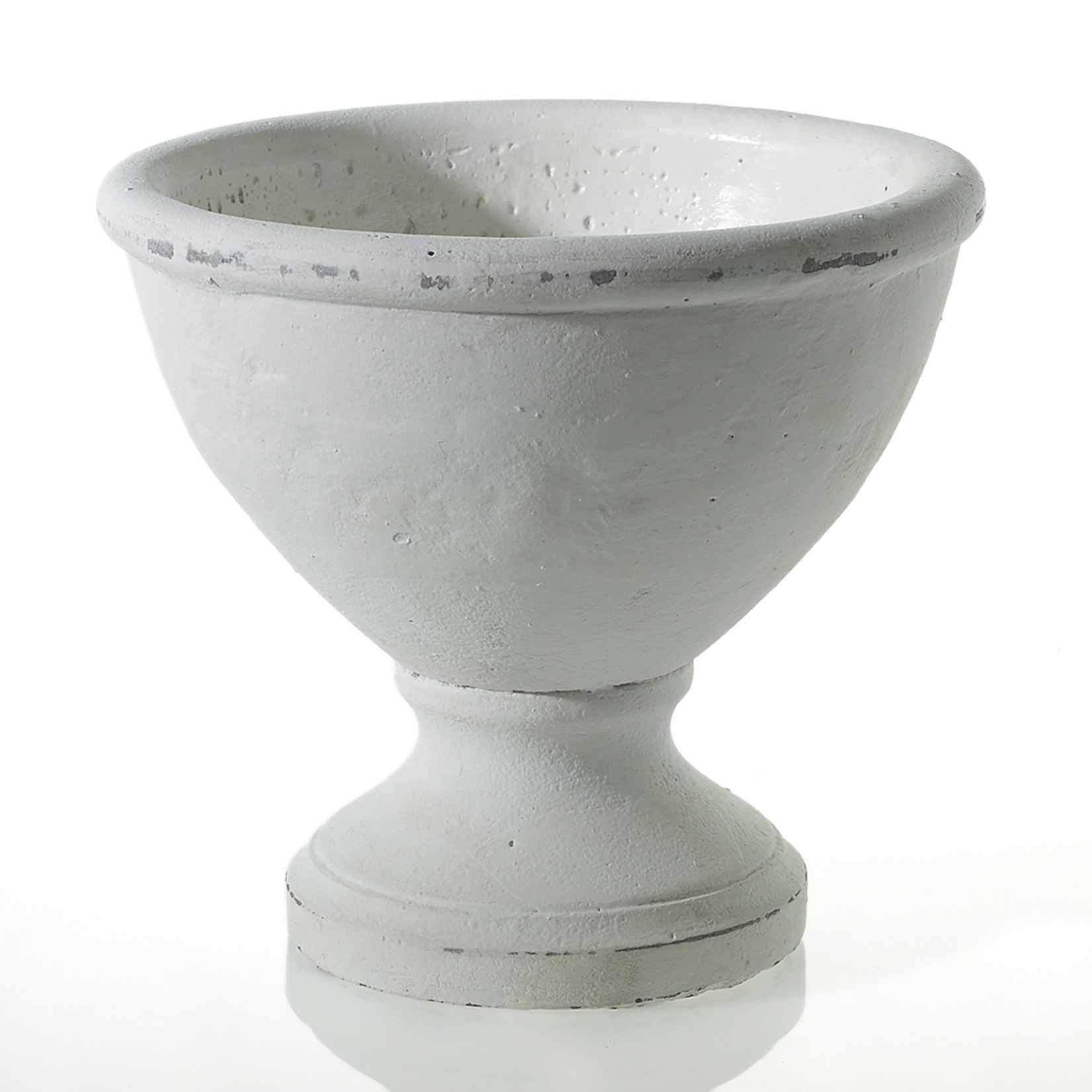 7.25"h x 8" WHITE CERAMIC BENOIT COMPOTE