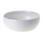 3.5”h x 10.5”D  SIMPLY LOW BOWL/CYLINDER CERAMIC  WHITE (AD)