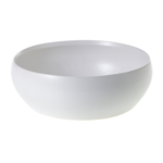 Accent Decor 3.5”h x 10.5”D  SIMPLY LOW BOWL/CYLINDER CERAMIC  WHITE (AD)