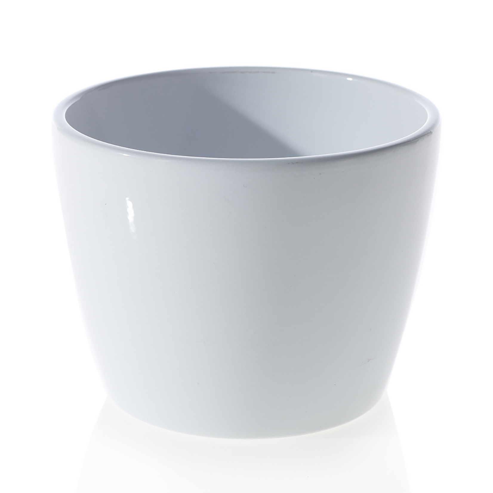 2.5”H X 3” GLOSSY WHITE MALIBU POT