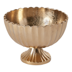 8.5"x 6.25”H GOLD SCALLOP COMPOTE (AD)