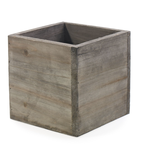 6” X 6” X 6” CUBE NATURAL WOODLAND PLANTER (AD)