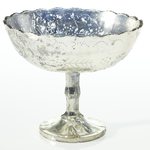 7”h x 8” Desiray Compote SILVER,GLASS (AD)