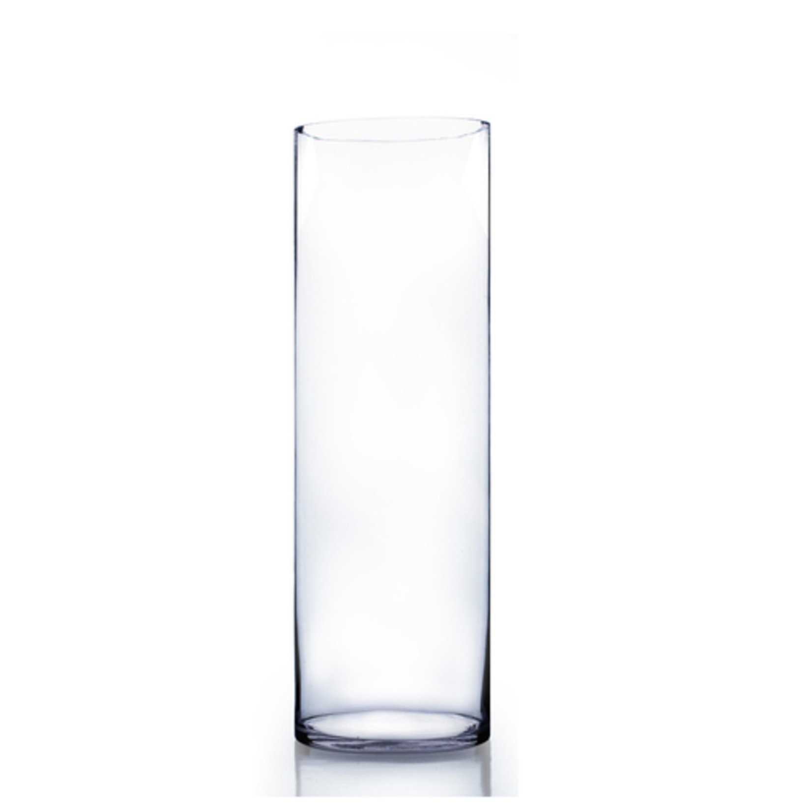 14"h x 8" CLEAR GLASS CYLINDER VASE