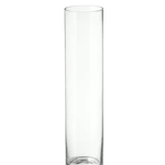 24"H X 8"D CLEAR GLASS CYLINDER VASE