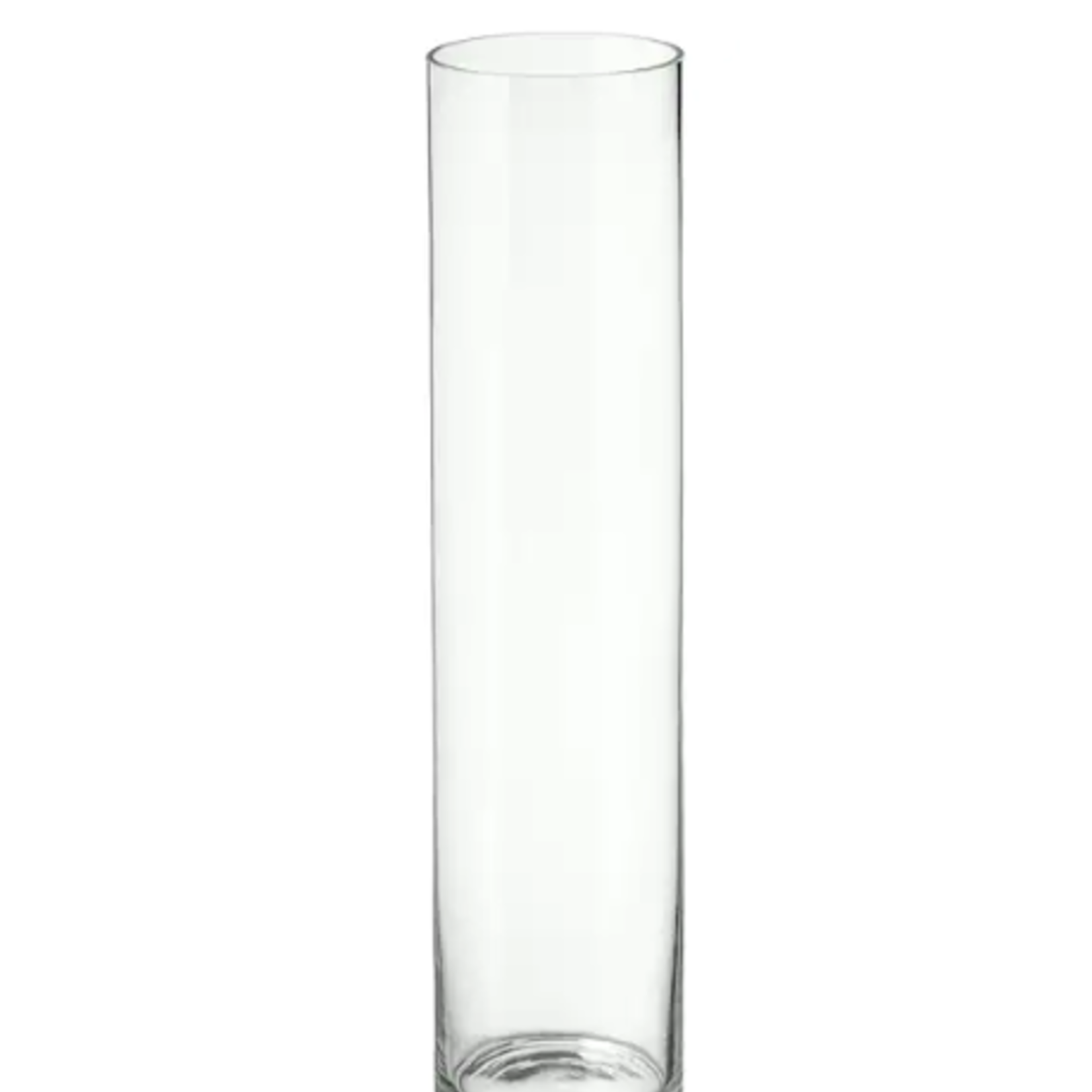 24"H X 8"D CLEAR GLASS CYLINDER VASE