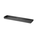 17 1/8" x 4.25" x .75"H OASIS WET FOAM Double brick tray, black.