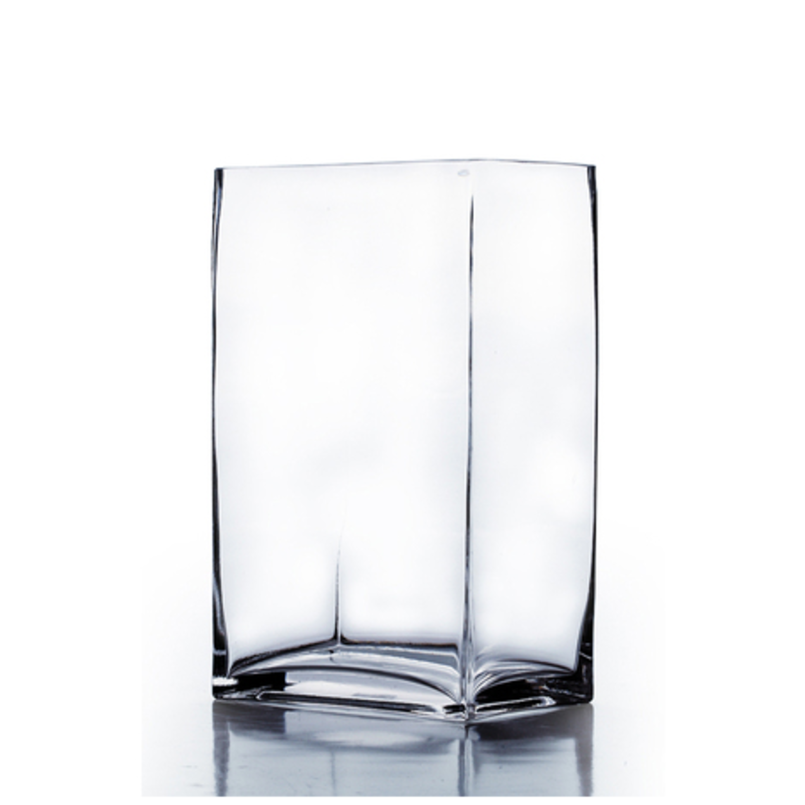 6"H 3" X 4" CLEAR GLASS RECTANGLE VASE