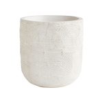15.75”x16.5"h GRETA POT WHITE PLANTER POT (AD)