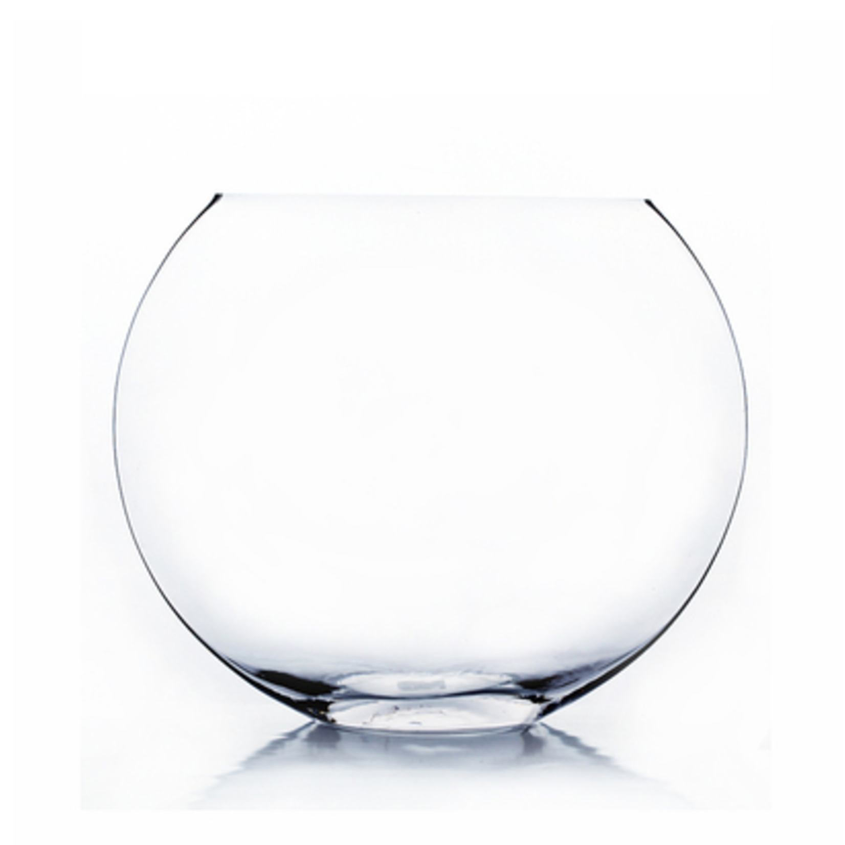 Clear Moon Vase H-8"", Top-10""x3.5""