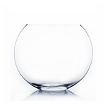 H-10" x D-12" Clear Moon Vase