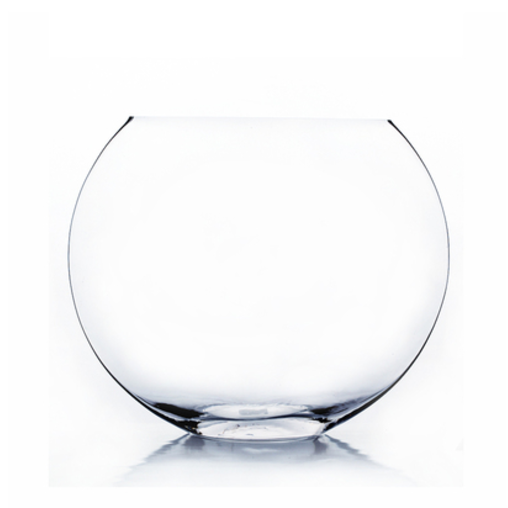 H-10" x D-12" Clear Moon Vase