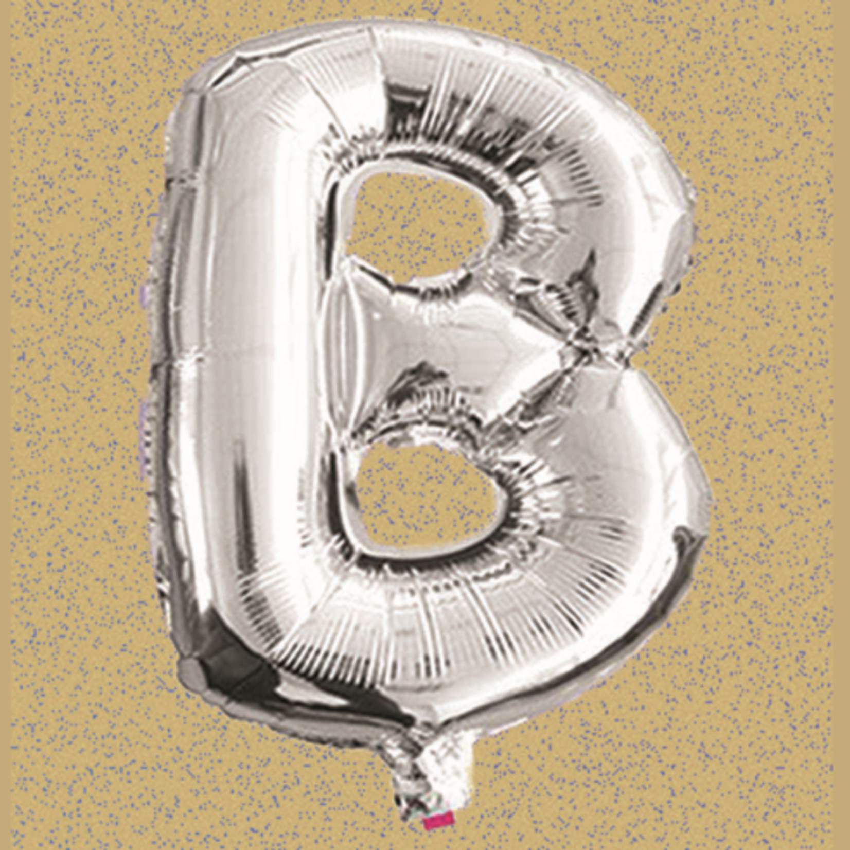 16" FOIL BALLOON “B" SILVER, 1 PC/PACK