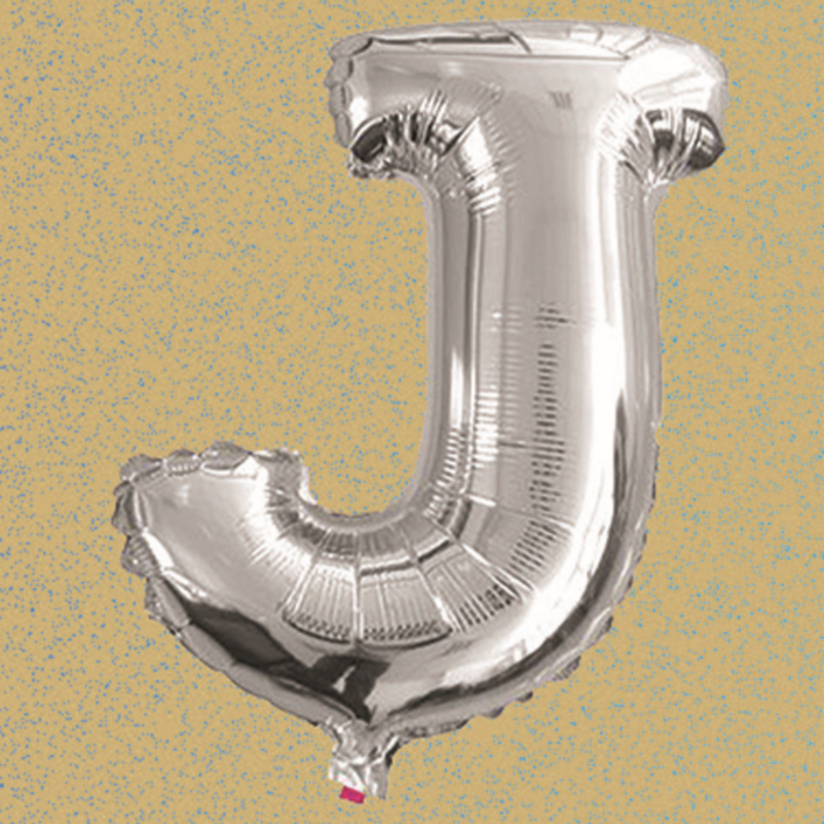 16" FOIL BALLOON “J” SILVER, 1 PC/PACK