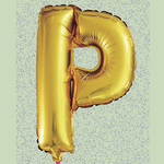 16" FOIL BALLOON “P” GOLD, 1 PC/PACK