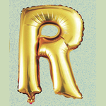 16" FOIL BALLOON “R” GOLD, 1 PC/PACK
