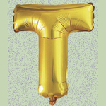 16" FOIL BALLOON “T” GOLD, 1 PC/PACK