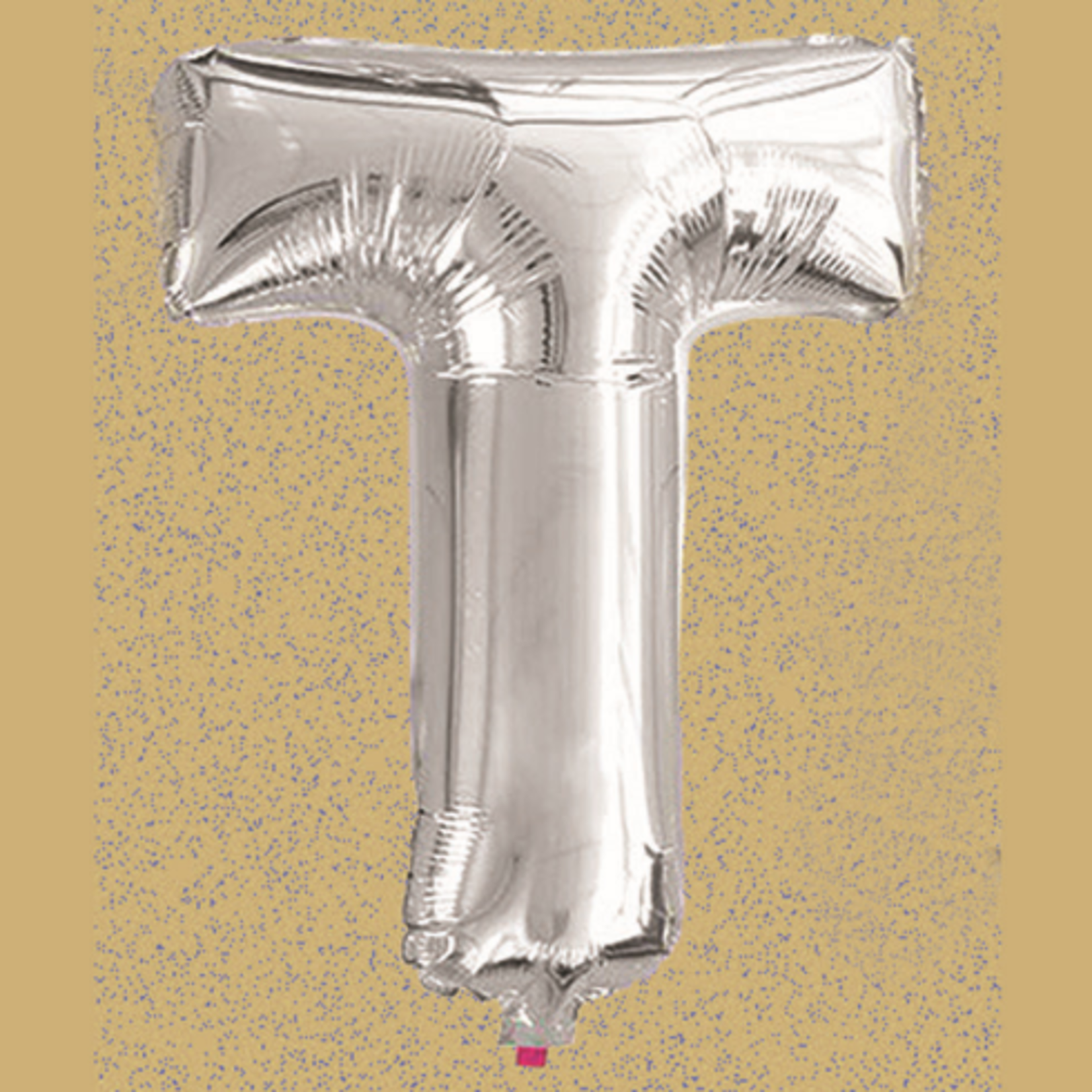 16" FOIL BALLOON “T” SILVER, 1 PC/PACK