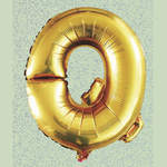 32" GOLD FOIL BALLOON “Q“