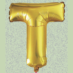 32" GOLD FOIL BALLOON “T“